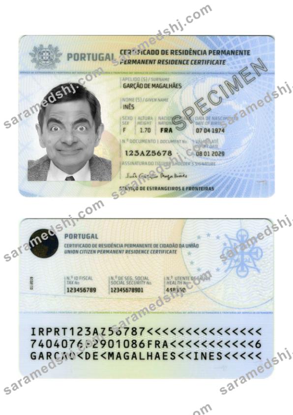 Portugal permanent residence certificate